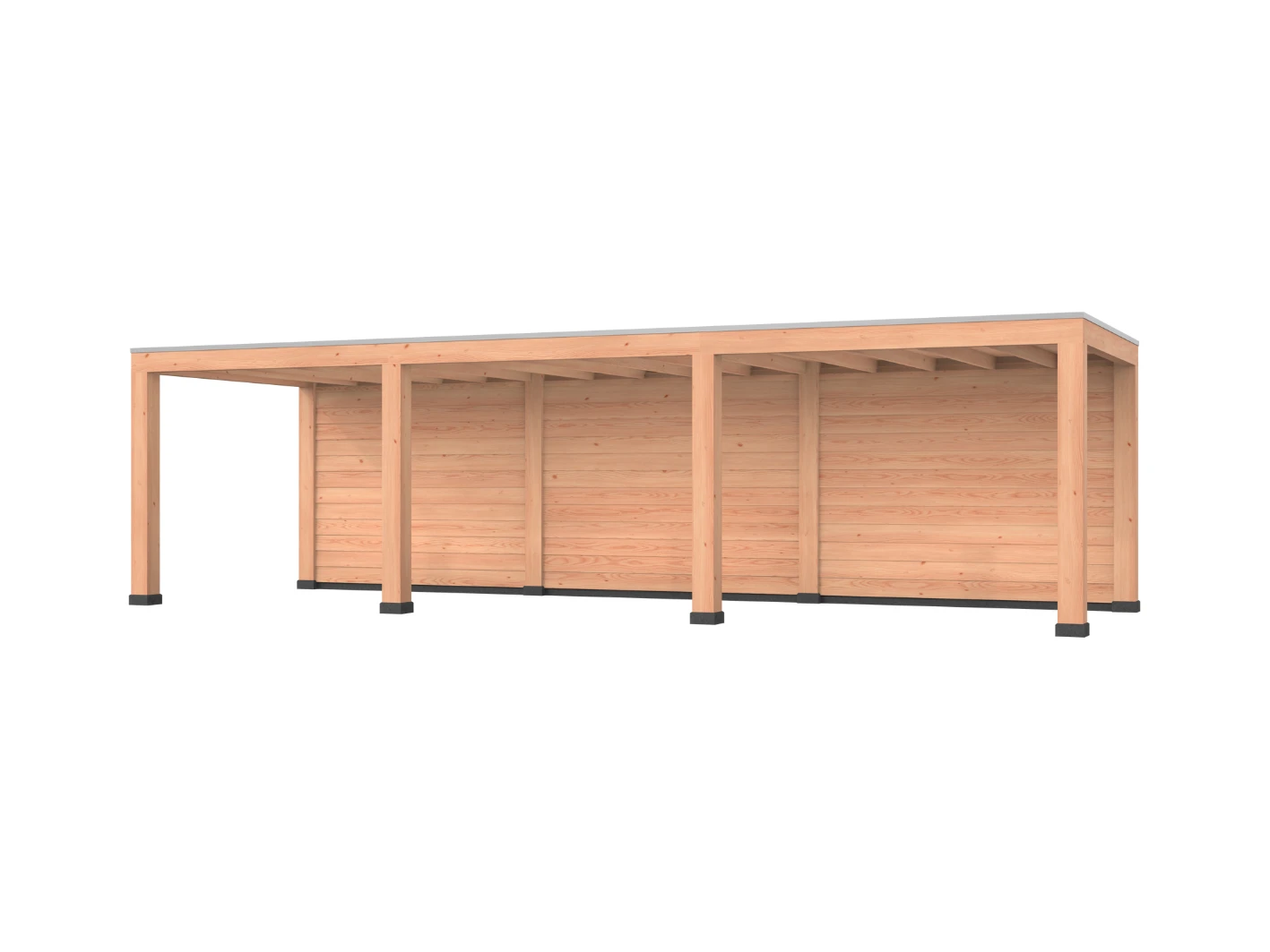 Douglas overkapping, 900 x 300, met achterwand, Westwood Modern - Afbeelding 1